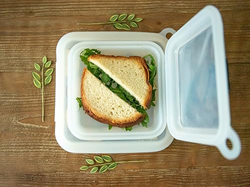 Leakproof Silicone Sandwich Storage Bag - 6.5" x 1.1" x 6.5" - Microwave Safe & Travel Ready