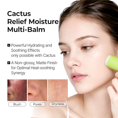 Dr.Melaxin Cactox Pore Relief Multi Balm Stick ? Zinc PCA & ADENOSINE Cooling & De-Puffing Face Balm for Enlarged Pores & Puffy Skin, Pore Minimizing with Cactus Extract, Korean Skincare, 0.88 oz