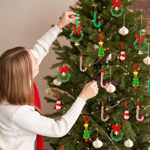 AWHETIE Christmas Beaded Ornament Kit - 40 Sets for Festive Decor