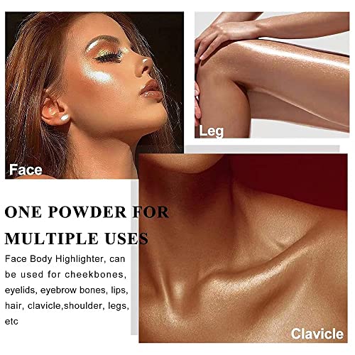 Glitter Highlighter Powder for Face & Body - White Moonbeam