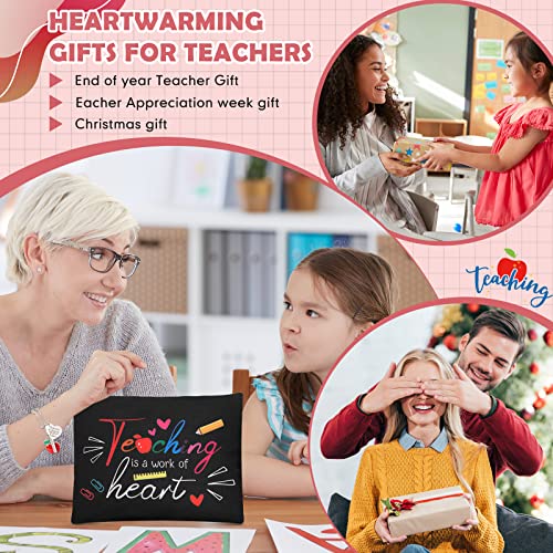 MTLEE Teacher Gift Set - 4 Cosmetic Bags & 4 Bracelets: A Work of Heart