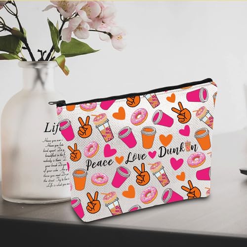 Peace Love Donut Junkie Shopping Tote Bag - Donut MB Design