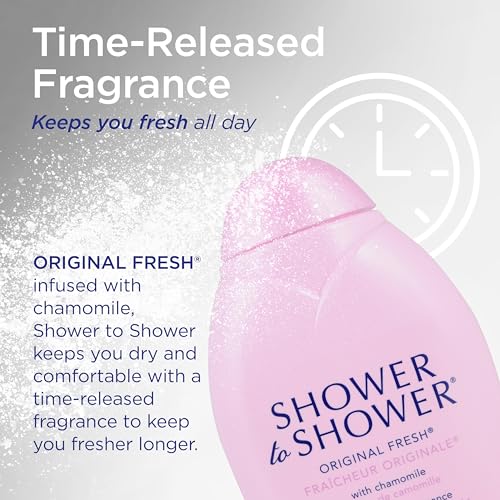 Shower to Shower Chamomile Body Powder, Talc-Free, 13 OZ (Pack of 2)