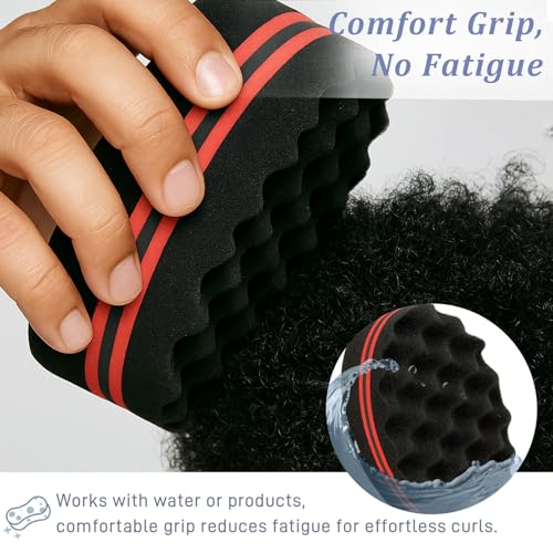 Double-Sided Hair Twist Sponge for Curls, Coils & Waves