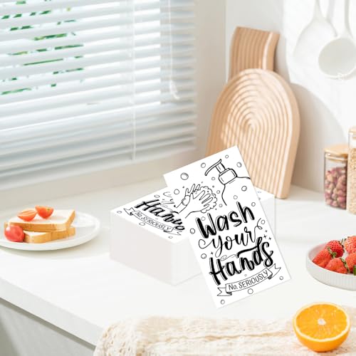 100 Disposable Hand Towels - Soft Paper Guest Napkins for Bathroom