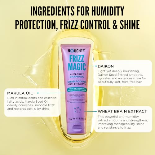 Noughty Frizz Magic Anti-Frizz Shampoo 8.45 fl. oz | 97% Natural Moisturizing Formula