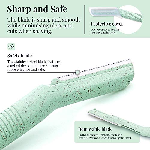 ENNVA 3pcs Facial Hair Removal Razors for Women - Anti-Cutting Blades