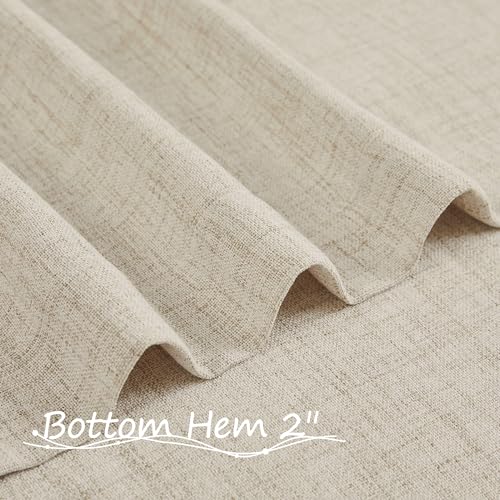 Tollpiz Semi-Sheer Linen Door Curtain Panel - 25x40" Natural