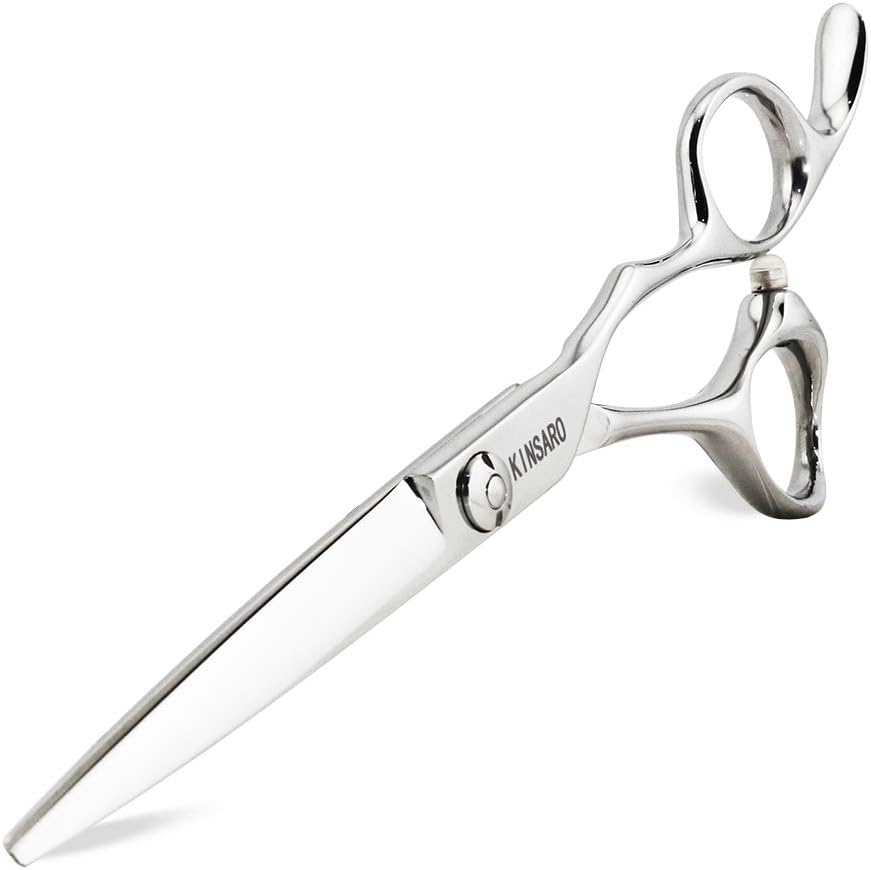 Professional Hair Cutting Scissors - 5.5" Barber Shears with 440C Convex Blades | Silvery Finish for Home or Salon Use