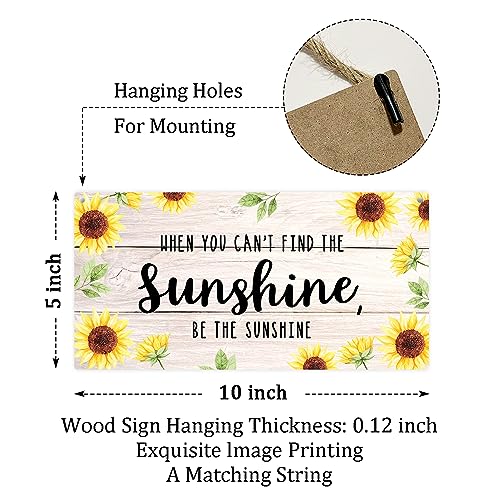 Be The Sunshine Wooden Hanging Sign - Inspirational Rustic Wall Decor