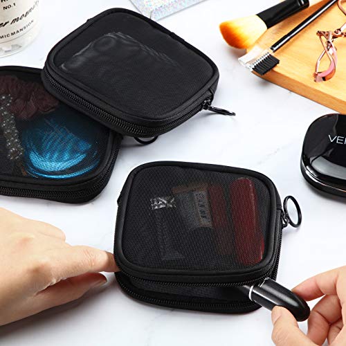 Weewooday 4 Pack Mesh Makeup Organizer Bags - Portable Travel Toiletry Pouches