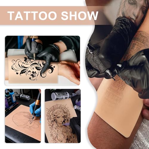 Autdor 15pcs Tattoo Practice Skin, Mixed Thickness 1mm-3mm Silicone Sheets