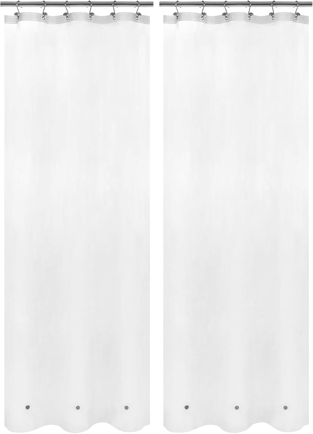 Clear Plastic Shower Liner - Premium Waterproof PEVA Curtain with Rustproof Grommets & 3 Magnets | Standard Size