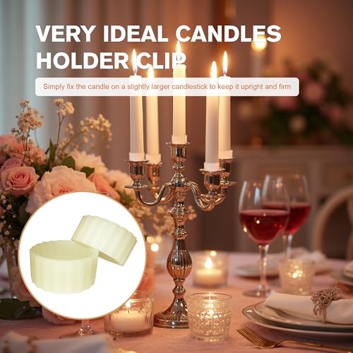 30 Silicone Candle Holders for Taper Candles - Secure Grippers