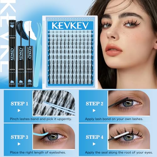 KevKev Fairy Manga Lash Clusters Kit Anime Eyelash Extensions with Spikes - Variation 01
