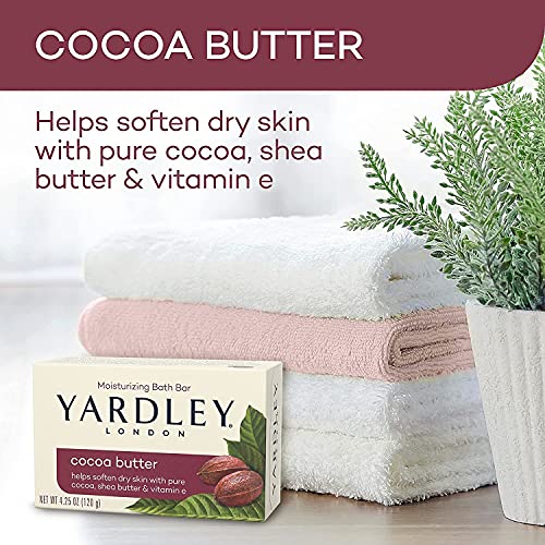 Yardley Cocoa Butter Moisturizing Bath Bar - 4 oz (Pack of 6)
