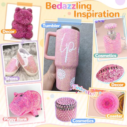 Pink Series 21,000 Pcs Rhinestones Bedazzling Kit with Glue & Tools - XL Pack