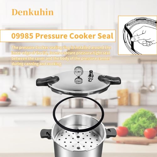 Presto Pressure Cooker Sealing Ring 09985 with Overpressure Plug (2-Pack)