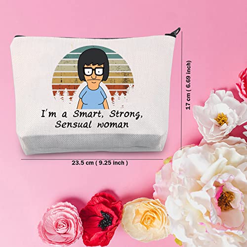 TSOTMO Tina Belcher Makeup Case - Cute Polyester Zipper Bag