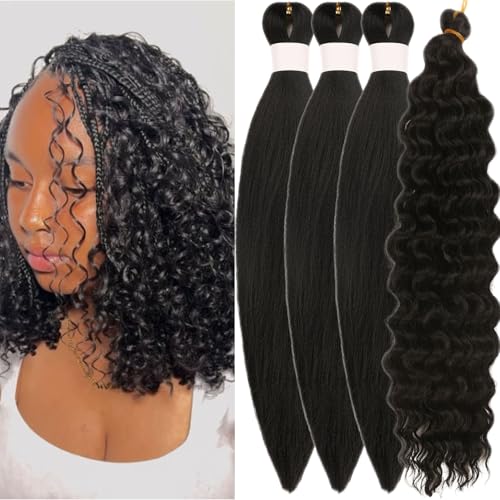 Leticia 16-Inch Pre-Stretched Deep Wave Braiding Hair - 4 Pack Boho Set