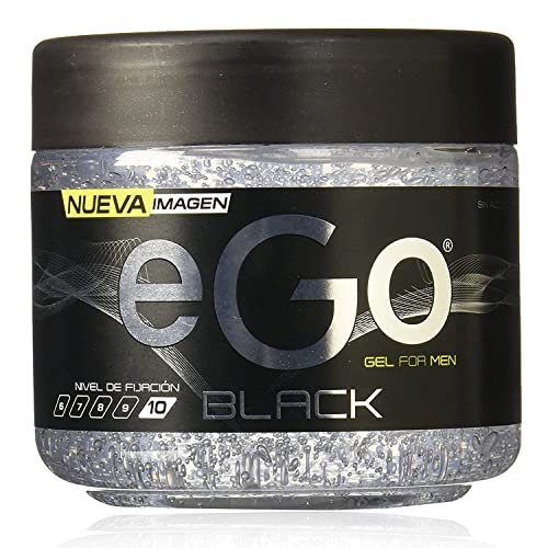 Men's Hair Gel eGo Black Extra Strong 450ml - Pack of 2 for Styling