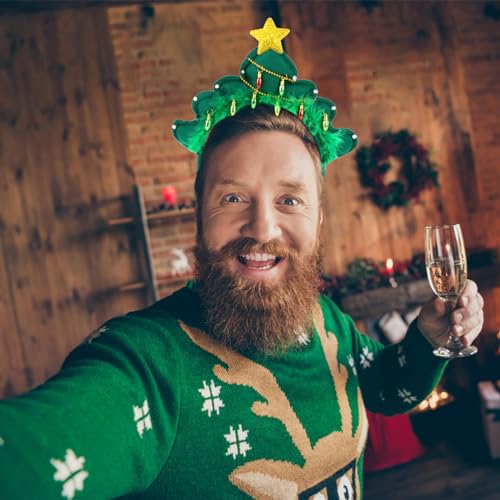 CIEHER Christmas Tree Headband - Festive Holiday Hair Accessory for Parties