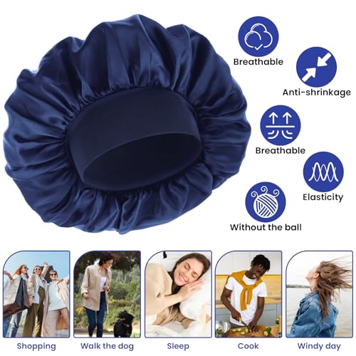 Silk Bonnet for Men & Women - Adjustable Satin Sleep Cap