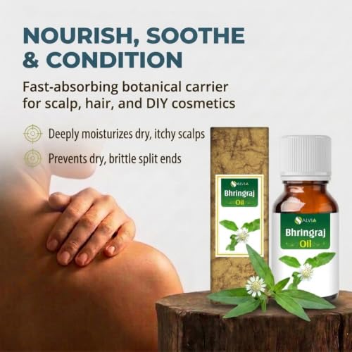 Salvia Bhringraj Oil - 100% Pure Natural Hair & Scalp Treatment (100ml)