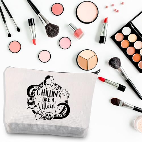 Chillin' Like a Villain Makeup Bag - Waterproof Canvas Travel Pouch