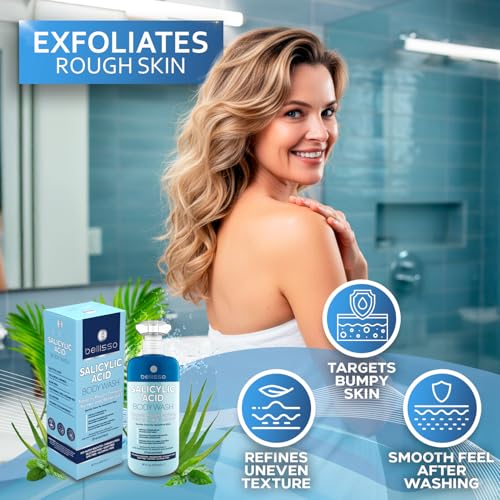 BELLISSO Salicylic Acid Body Wash for Acne & Keratosis Pilaris - 16 fl oz