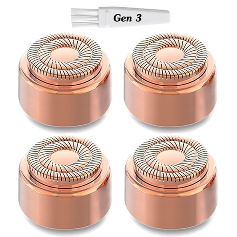 Replacement Heads Generation 3 for Flawless Facial Hair Remover Gen 3, Double Ring Replacement Blades for Flawless Gen 3 Device Only