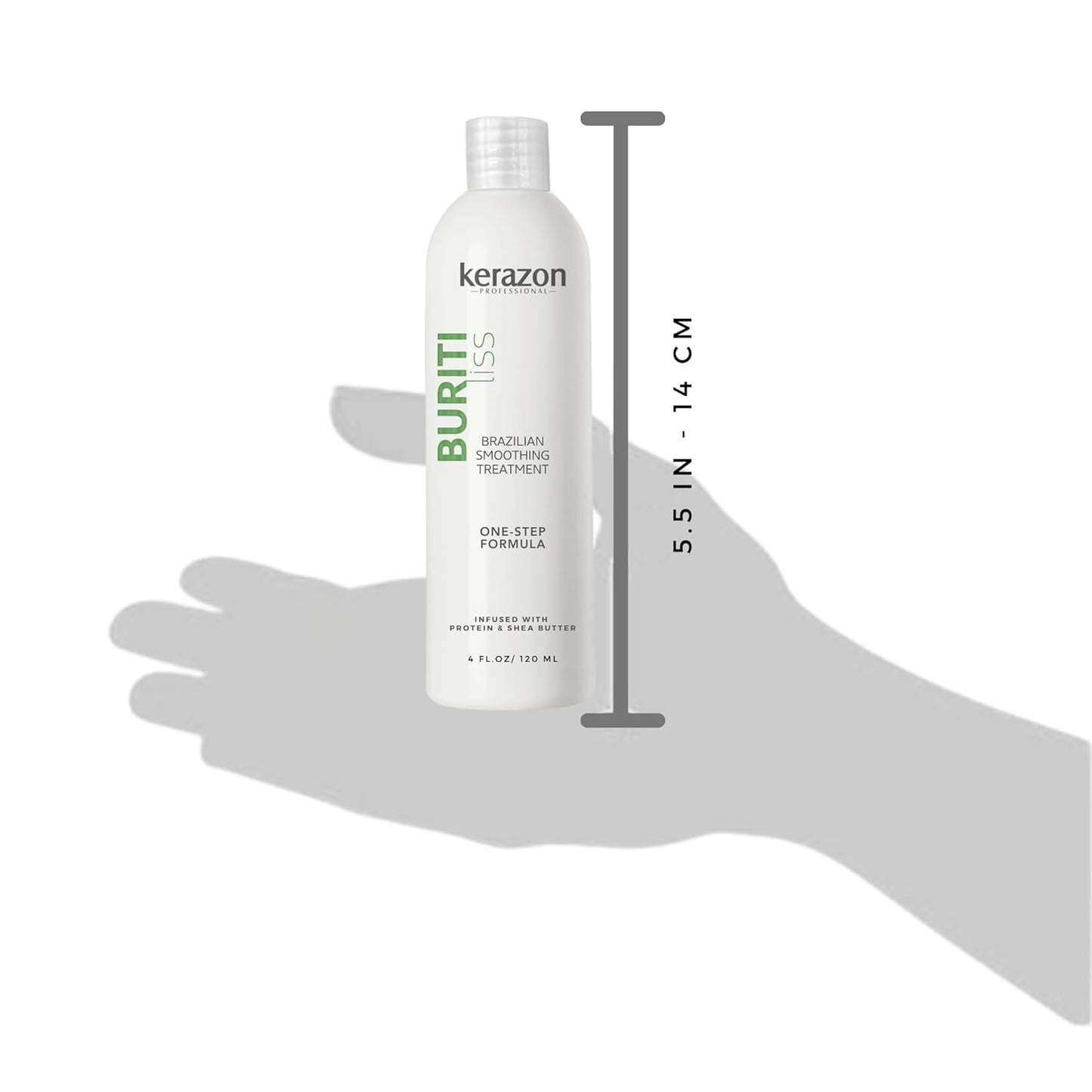 Kerazon Buriti Liss Brazilian Smoothing Treatment - One-Step Formula, 4 Fl Oz for Frizz Control