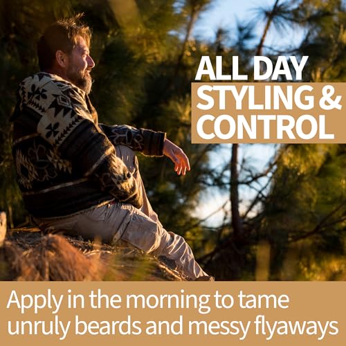 AM Beard Softening Butter with Sandalwood Scent - 4oz Moisturizing Beard Balm