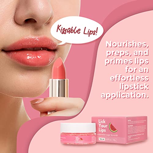 Watermelon Sugar Lip Scrub - Vegan Exfoliator for Smooth Lips