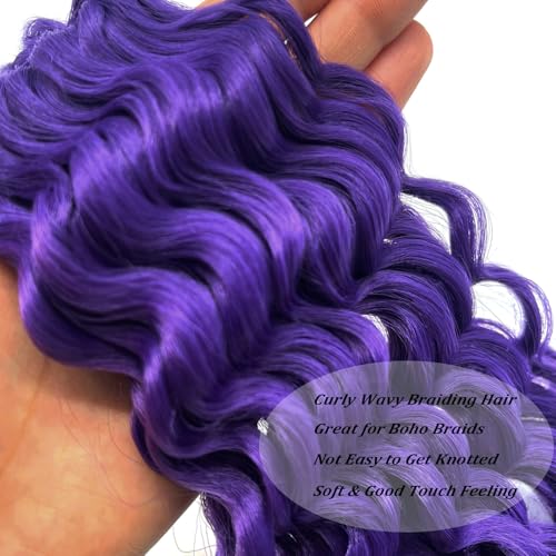 Dark Purple Boho Braiding Hair - 26 Inch Pre-Stretched (Pack of 5)