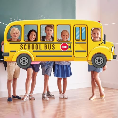 Back to School School Bus Photo Prop – 76.2 x 33 Inch Backdrop