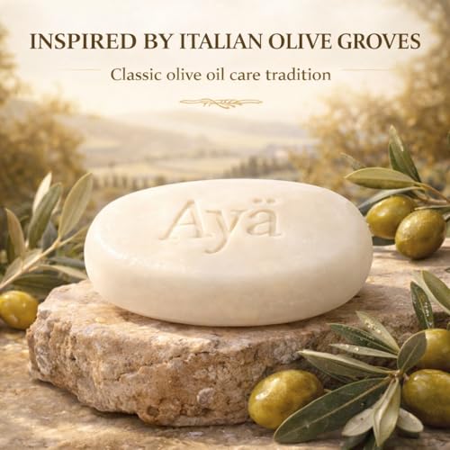 KreaSHen Aya Olive Oil Soap Bar 3-Pack | Natural Vegetable-Based Cleanser