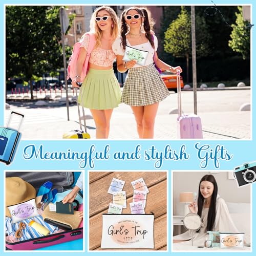 Girls Trip Gift Set — 18 Pcs Sunnymove Makeup Bags, Heart-Shaped Bracelets & Cards (Variation: Girls Trip)