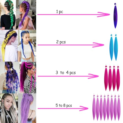 Herina 26-Inch Pre-Stretched Braiding Hair - Neo-Mint Green (3-Pack)