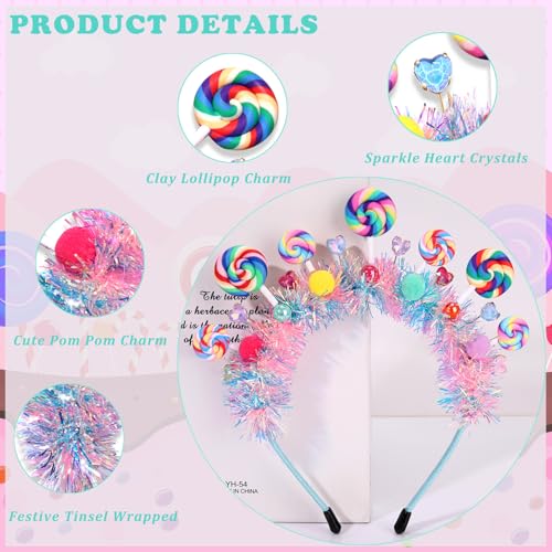 Candy Cane Lollipop Headband - Festive Christmas Costume Accessory