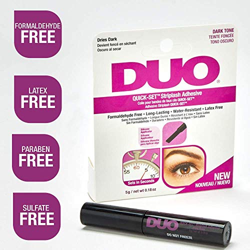 DUO Quick-Set Dark Eyelash Glue - Waterproof, Fast-Drying 2-Pack