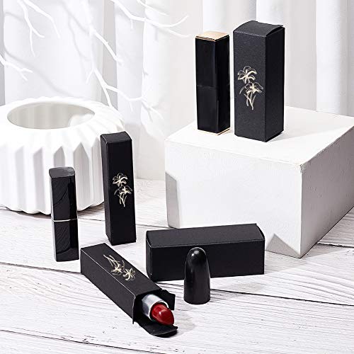 BENECREAT 50 Pack Black Kraft Lipstick Boxes - 3.4x1x1 Inch