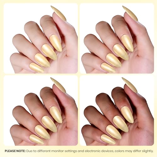 Beetles Yellow Gel Nail Polish 15ML - Shimmer Glitter Butter Yellow