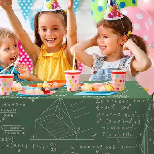 Geometry Themed Tablecloth - 53x98 Inches for Parties & Events