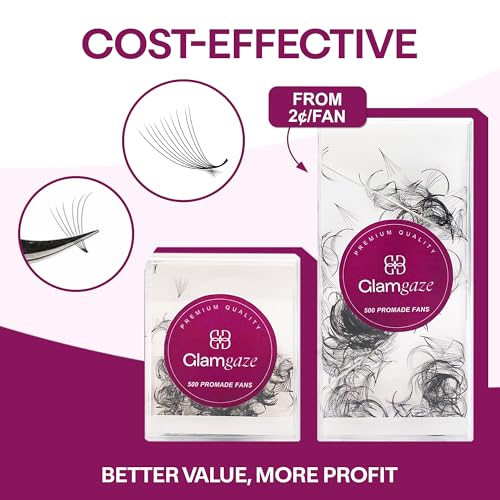Premade Volume Lash Extensions 10D 0.07 CC 13mm - 500 Fans