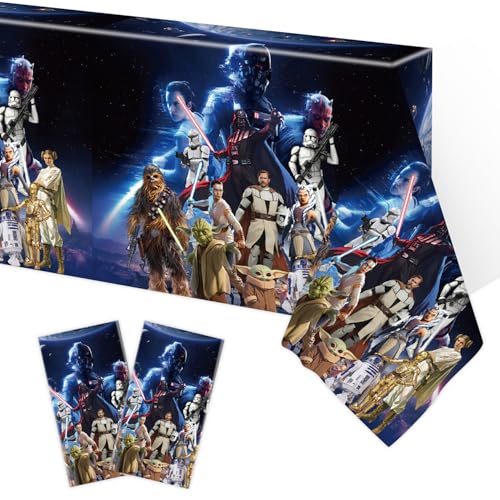 Star Wars Disposable Tablecloths - 2 Pack 70"x42" for Kids' Parties