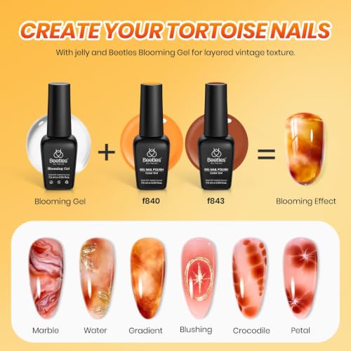 Beetles Fall Gel Polish Set - 6 Trendy Colors with Blooming Gel