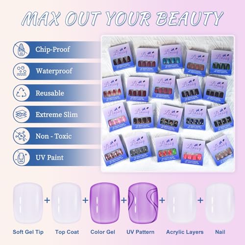 Dark Blue Shimmer Press On Nails with Pink Cat Eye Glitter Short Squoval Fake Manicure