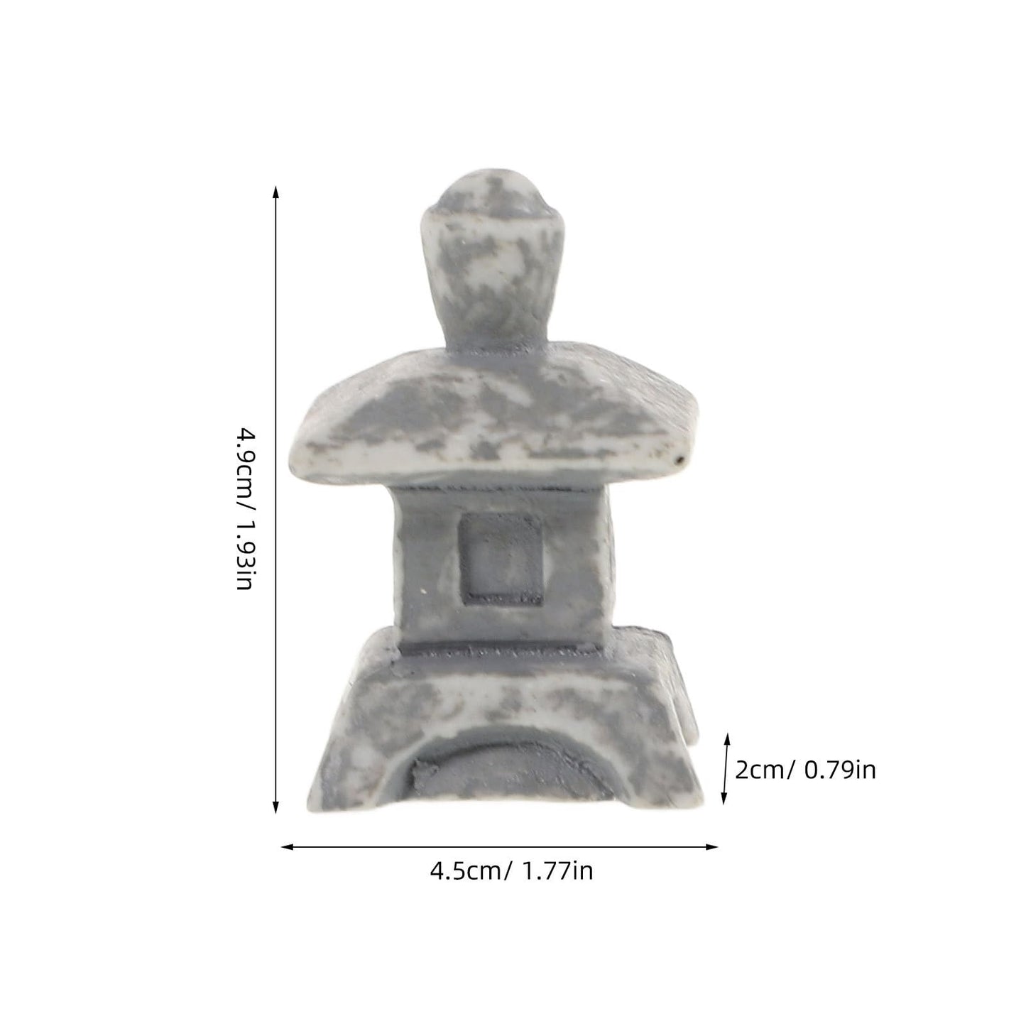 POPETPOP 13 Pcs Miniature Asian Decor, Mini Figurines Stone Pagoda, Japanese Lantern Style for Fish Tank Aquarium & Asian Garden Decor