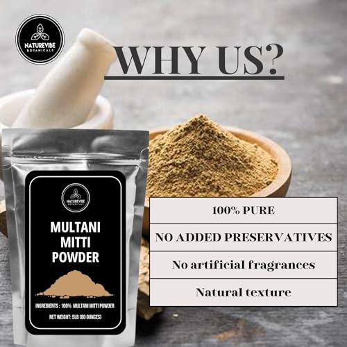 Multani Mitti Powder 5lb - Pure Fullers Earth for Face Masks
